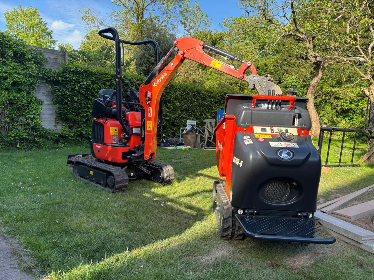Kubota minigraver en dumper voor Hoveniersbedrijf Boot Kortgene